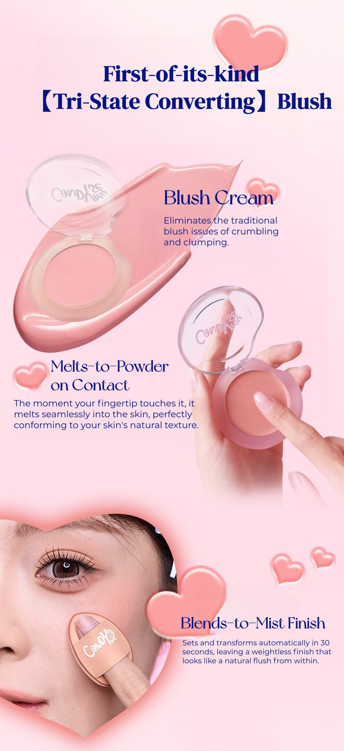 CANDY MUSE Long-wear Skin Fit Moist Blusher Cream T5808