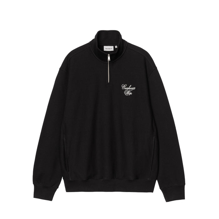 Carhartt WIP LONGHAND HALF ZIP SWEATSHIRT, Black/White