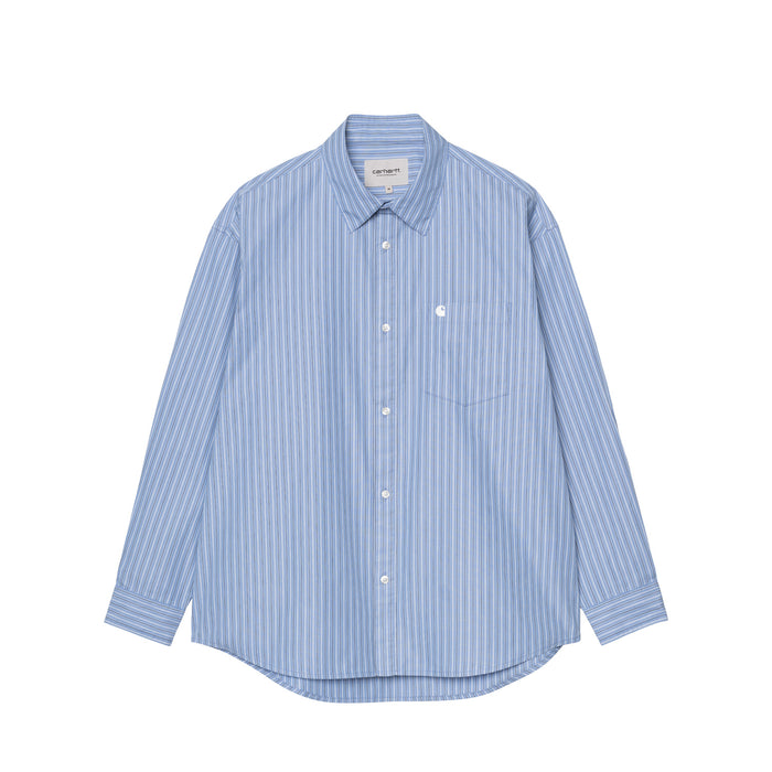 Carhartt WIP L/S KEENE SHIRT KEENE STRIPE, Curacao
