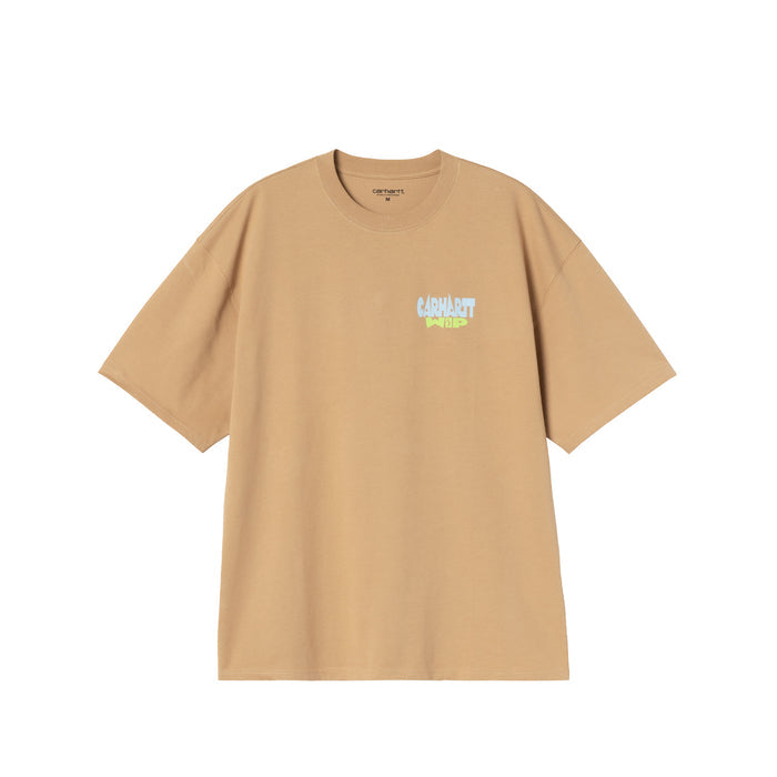 Carhartt WIP S/S LUGGAGE LABEL T-SHIRT, Dusty H Brown