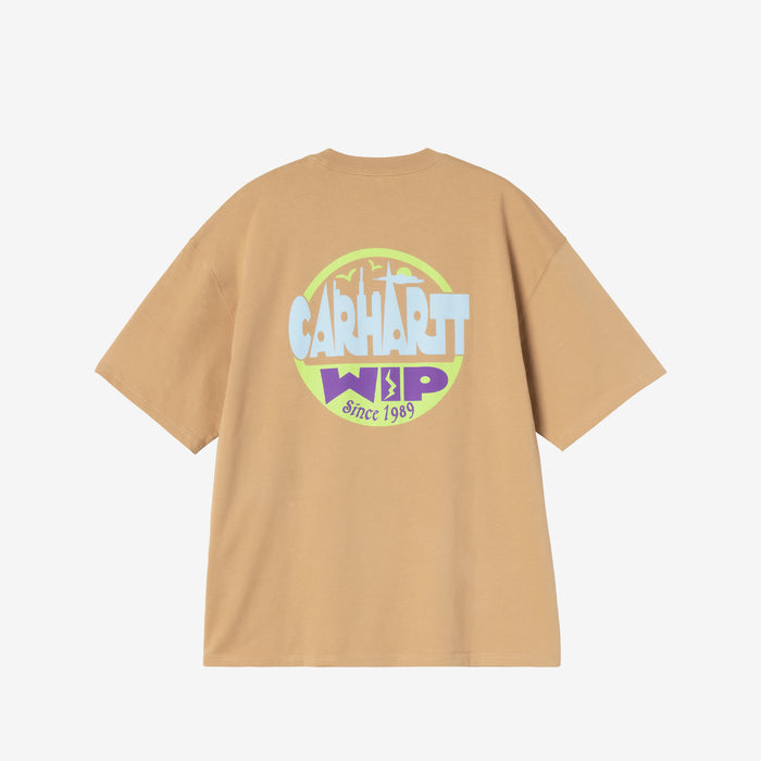 Carhartt WIP S/S LUGGAGE LABEL T-SHIRT, Dusty H Brown