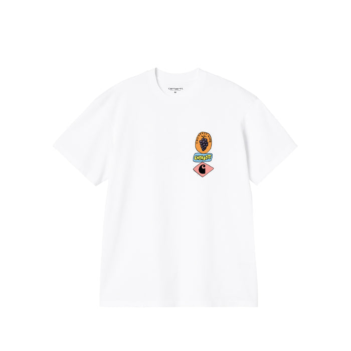 Carhartt WIP S/S STACKED GRAPES T-SHIRT, White