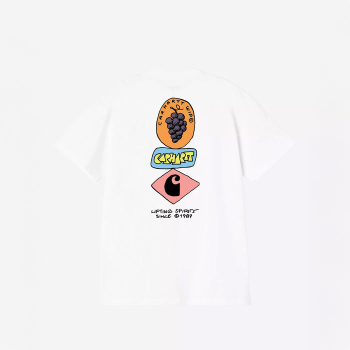 Carhartt WIP S/S STACKED GRAPES T-SHIRT, White