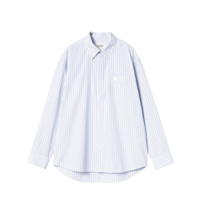 Carhartt WIP W' L/S KEENE SHIRT KEENE STRIPE, White