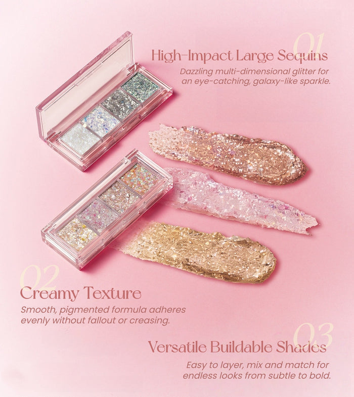 CARMELA Glitter Shiny Eyeshadow Palette T5706