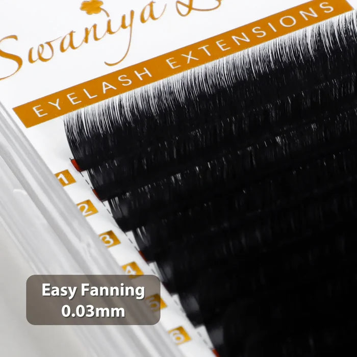 Cashmere Easy Fanning Lash Extensions 0.03mm| Swaniya Lashes