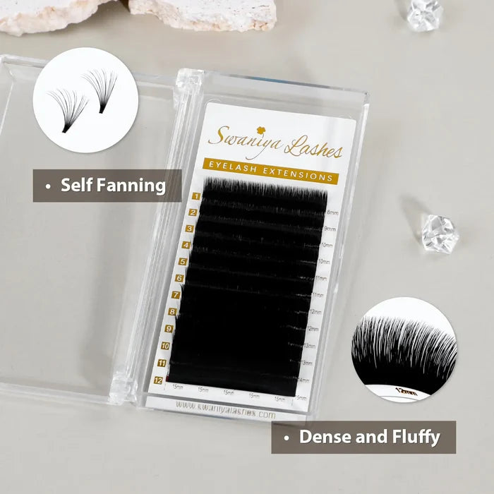Cashmere Easy Fanning Lash Extensions 0.03mm| Swaniya Lashes