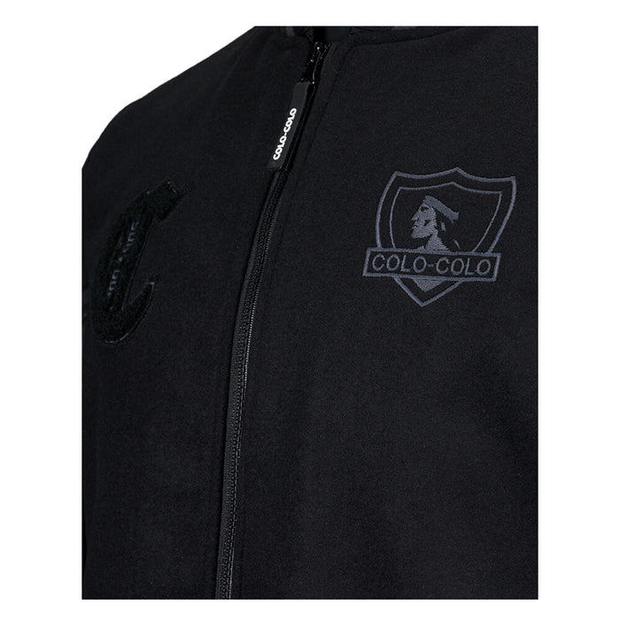Chaqueta Colo Colo Urbano Centenario Varsity Full Zipper Black