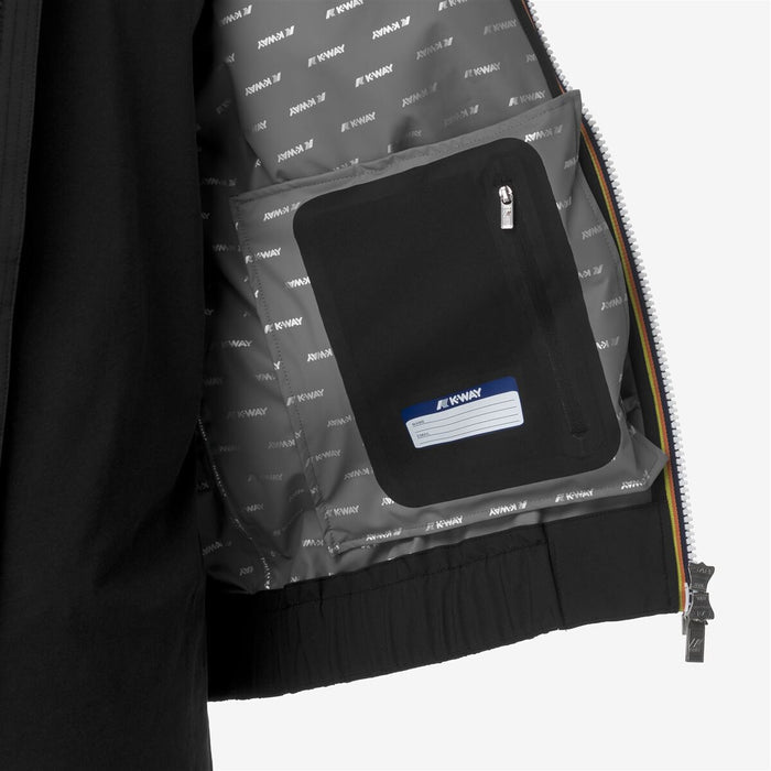 Chaqueta Men Impermeable Aurene Stretch Dot Black Pure