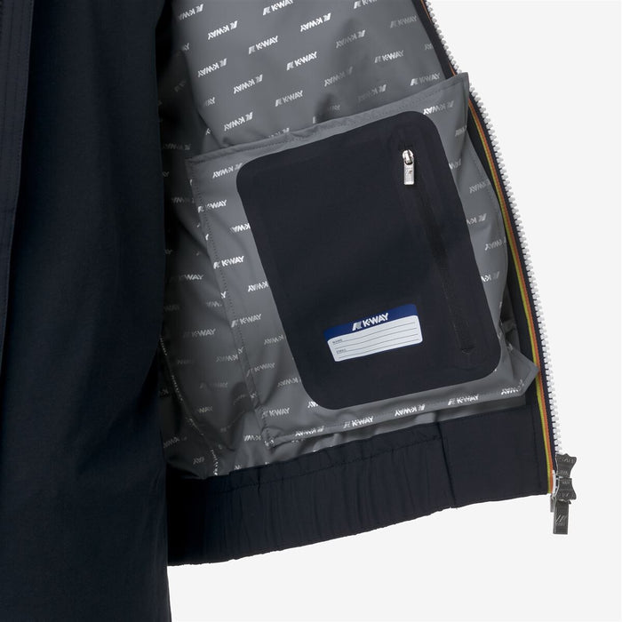 Chaqueta Men Impermeable Aurene Stretch Dot Blue Depth