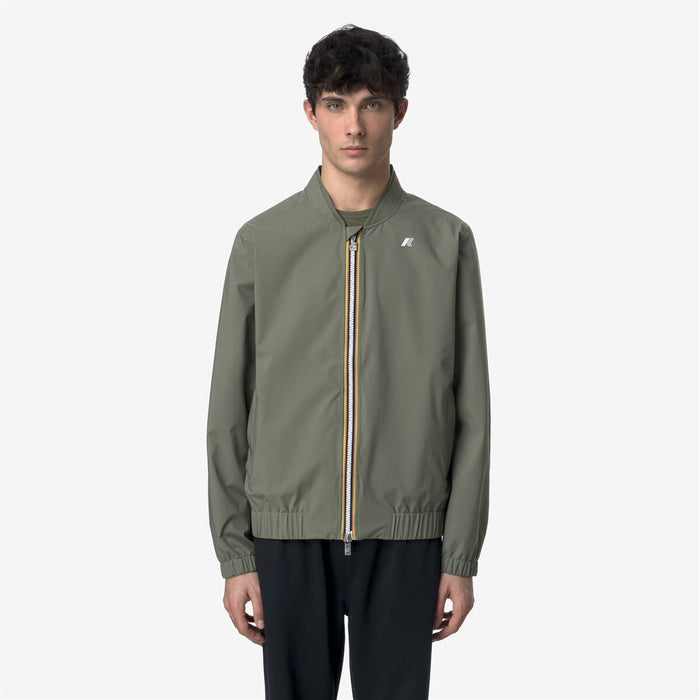 Chaqueta Men Impermeable Aurene Stretch Dot Green