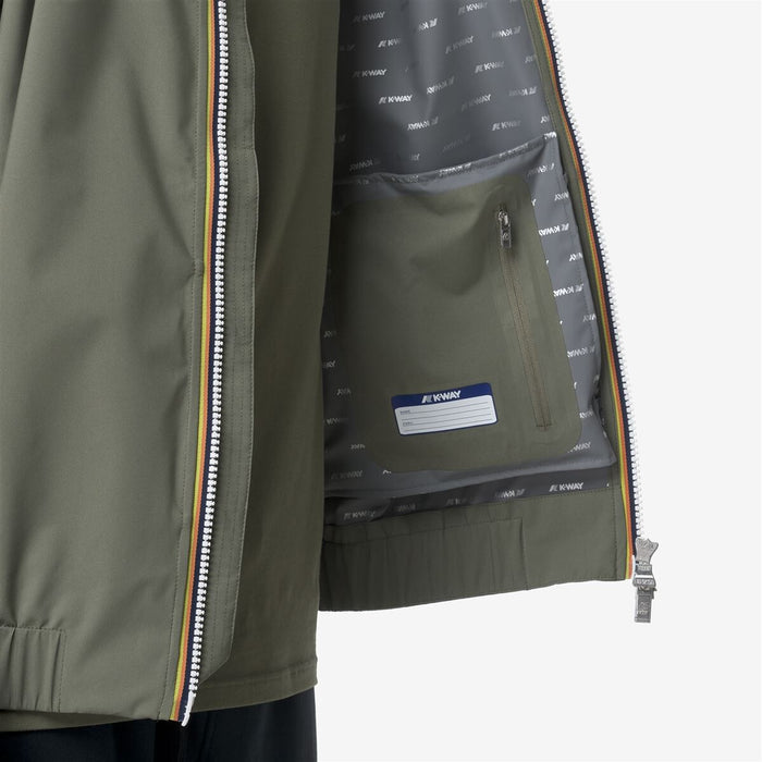 Chaqueta Men Impermeable Aurene Stretch Dot Green