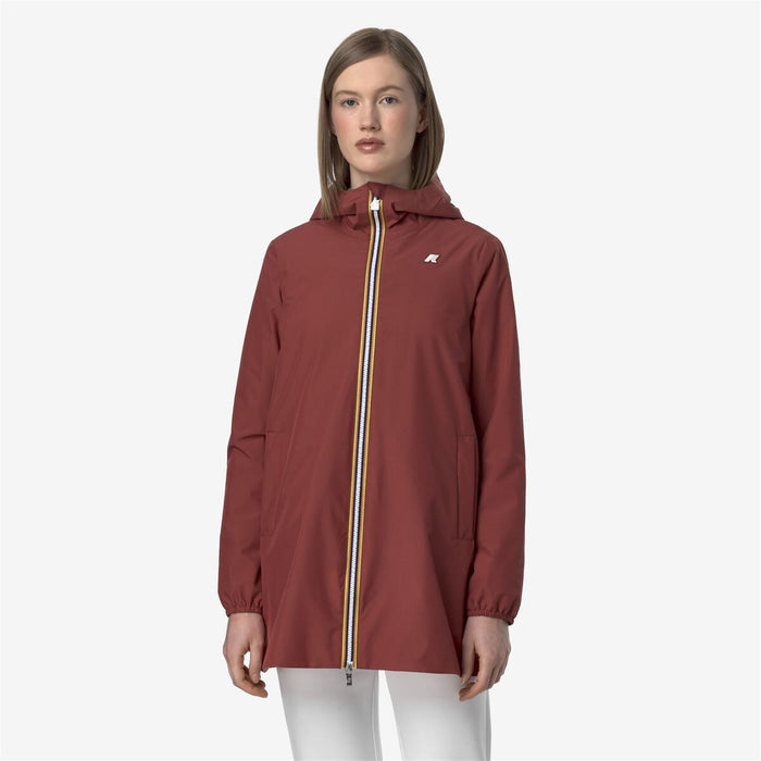 Chaqueta Women Impermeable Sophie Stretch Poly Jersey Red Brownish