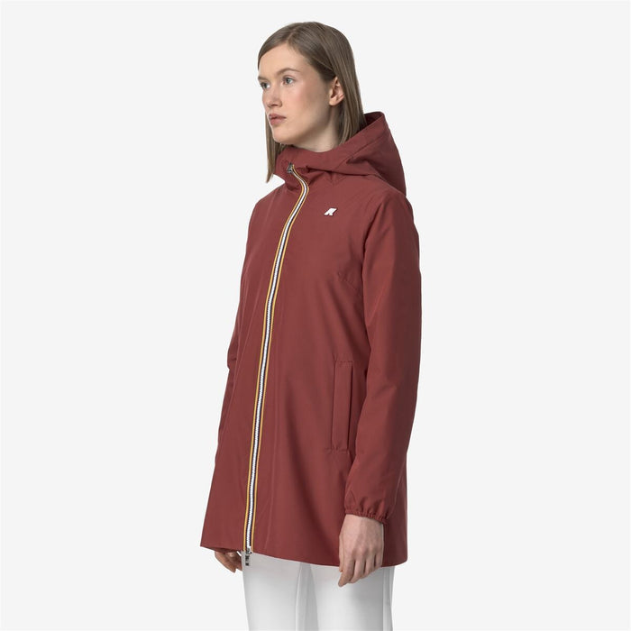 Chaqueta Women Impermeable Sophie Stretch Poly Jersey Red Brownish