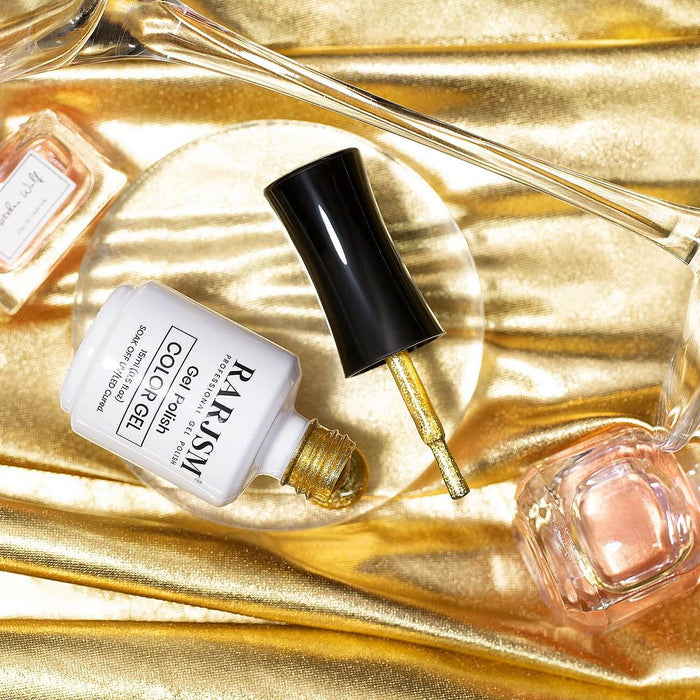 Christmas Gold Glitter Cat Eye Gel Polish Bottle Detail