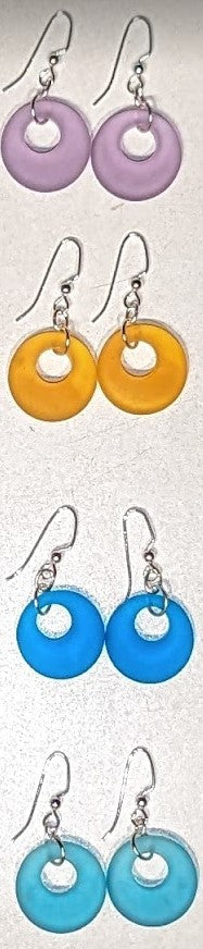 Cirle Seaglass Earring