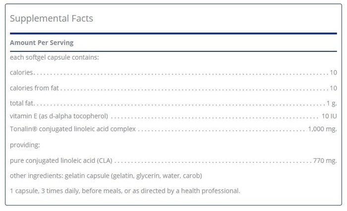 CLA 1000mg 180 capsules by Pure Encapsulations