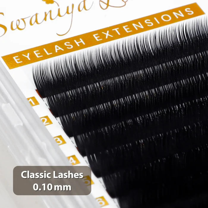 Natural Classic Eyelashes Extensions 0.10mm| Swaniya Lashes