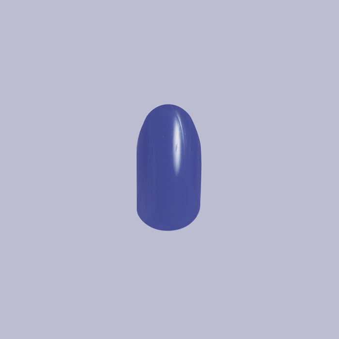 CNH | Oval | Medium medium blue oval press-on nail with a smooth finish for a versatile at-home manicure