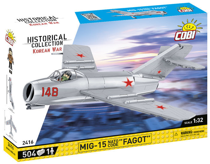 COBI 2416 Russian fighter aircraft MIG-15 FAGOT Korean War(504PCS)