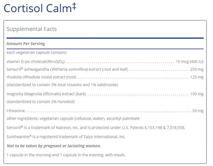 Cortisol Calm 60 capsules by Pure Encapsulations