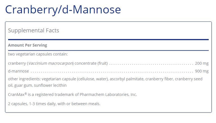 Cranberry/D-Mannose 90 capsules by Pure Encapsulations