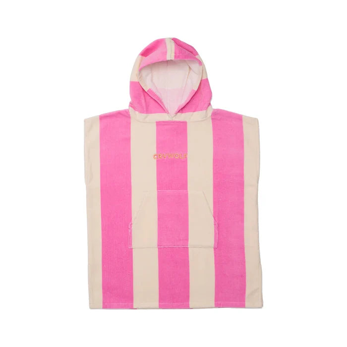 Crywolf Hooded Towel - Candy Stripe