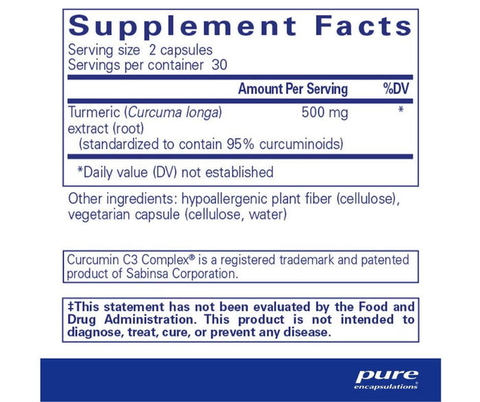 Curcumin 60 capsules  by Pure Encapsulations