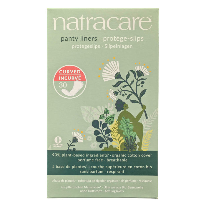 Package of Natracare Curved Panty Liners 30-Pack