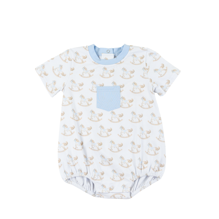 Cypress Row Rocking Horse Boys Bubble with Pocket