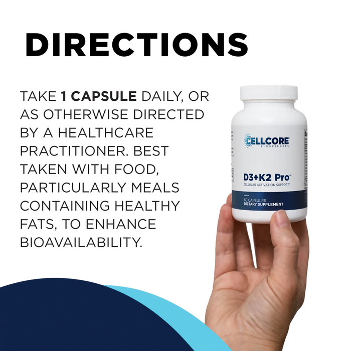 D3+K2 Pro by CellCore Biosciences Directions