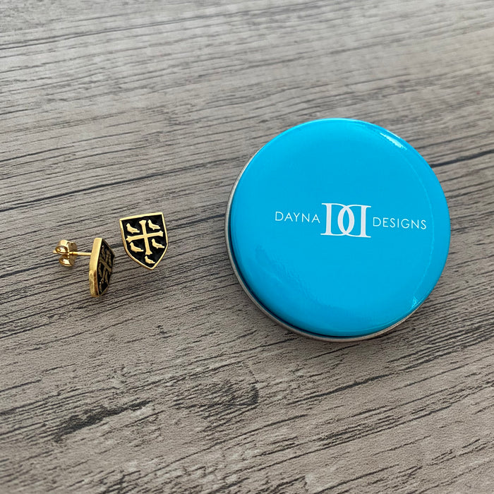 Dayna Designs Shield Earrings
