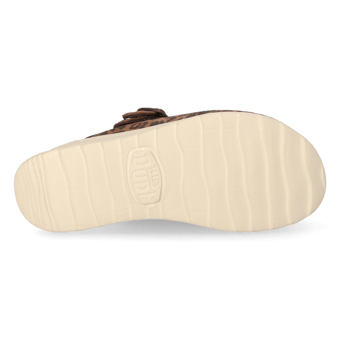 Delray Clog Suede Dames Instappers Brown Leopard