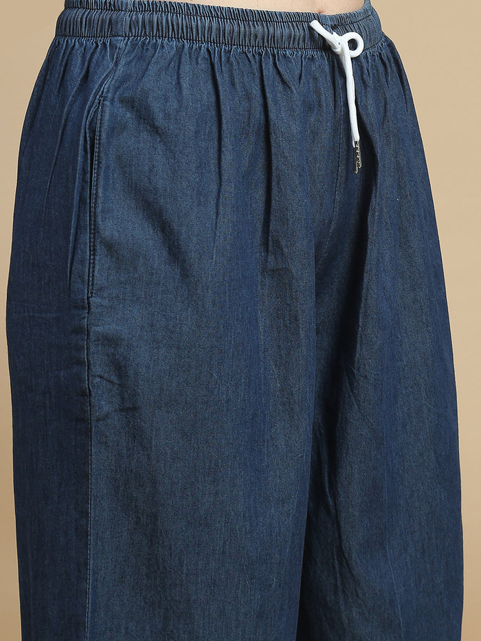 Denim co ord set for women lightweight travel wear
