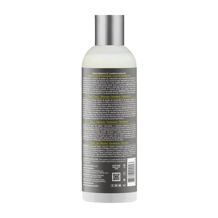 DESIGN ESSENTIALS Almond & Avocado Leave-In Conditioner 12oz
