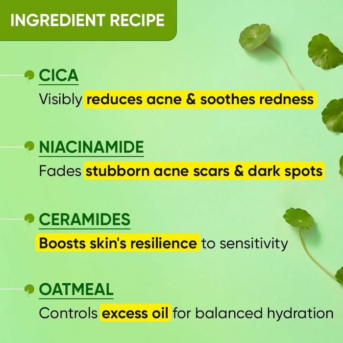 Dot and Key Cica Calming Oil Free Moisturizer for Acne Prone Skin 15ml