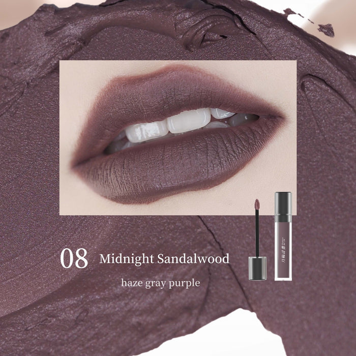 DRAMO X LAOGU Moonlight In Bottle Matte Lip Mud #08 Midnight Sandalwood T4669