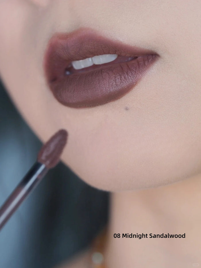 DRAMO X LAOGU Moonlight In Bottle Matte Lip Mud #08 Midnight Sandalwood T4669