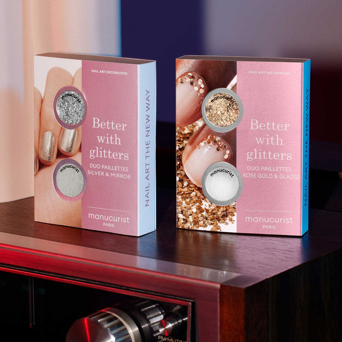Duo Paillettes Rose Gold & Glazed