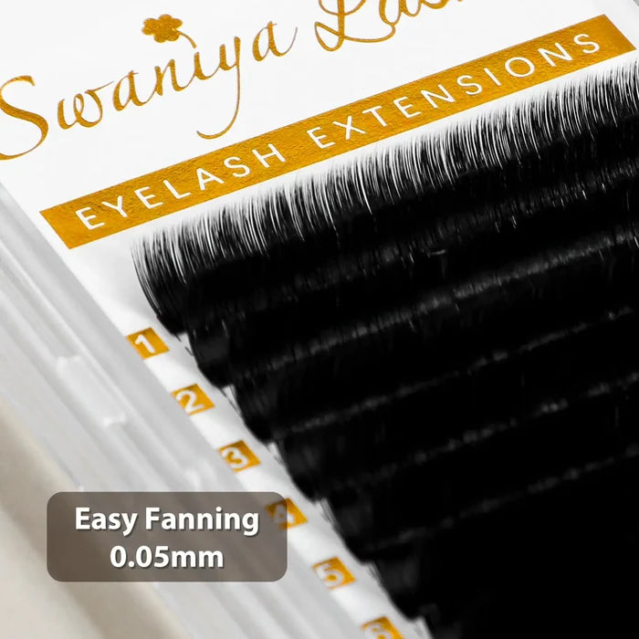 Easy Fanning Eyelashes 0.05mm| Swaniya Lashes