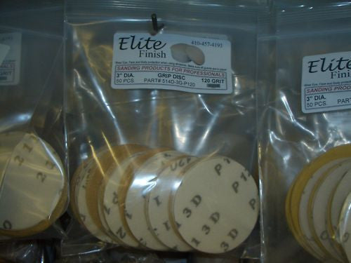 Elite Finish Disc 3'' Gripon 600 Grit Sandpaper