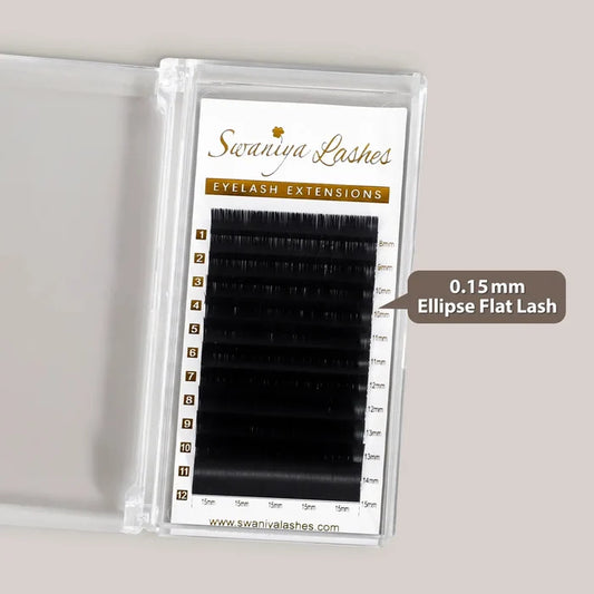 Ellipse Flat Lash Extensions 0.15mm| Swaniya Lashes