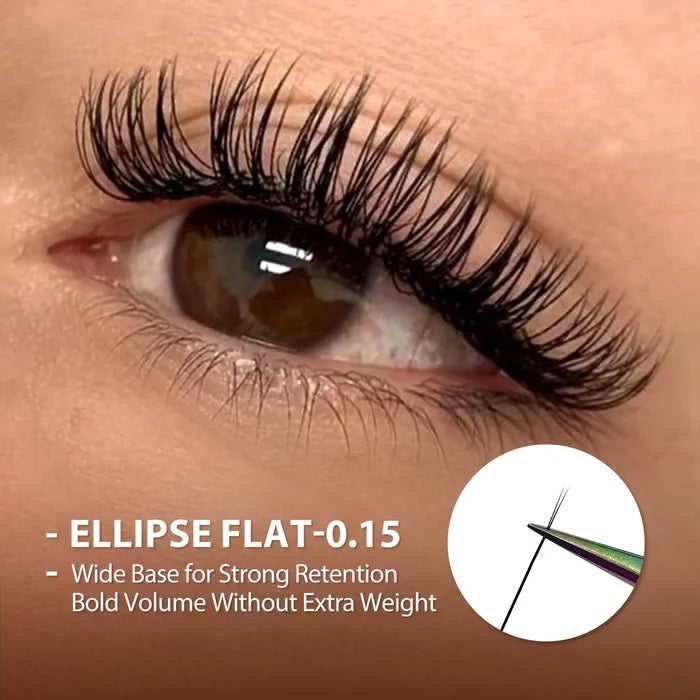 Ellipse Flat Lash Extensions 0.15mm| Swaniya Lashes
