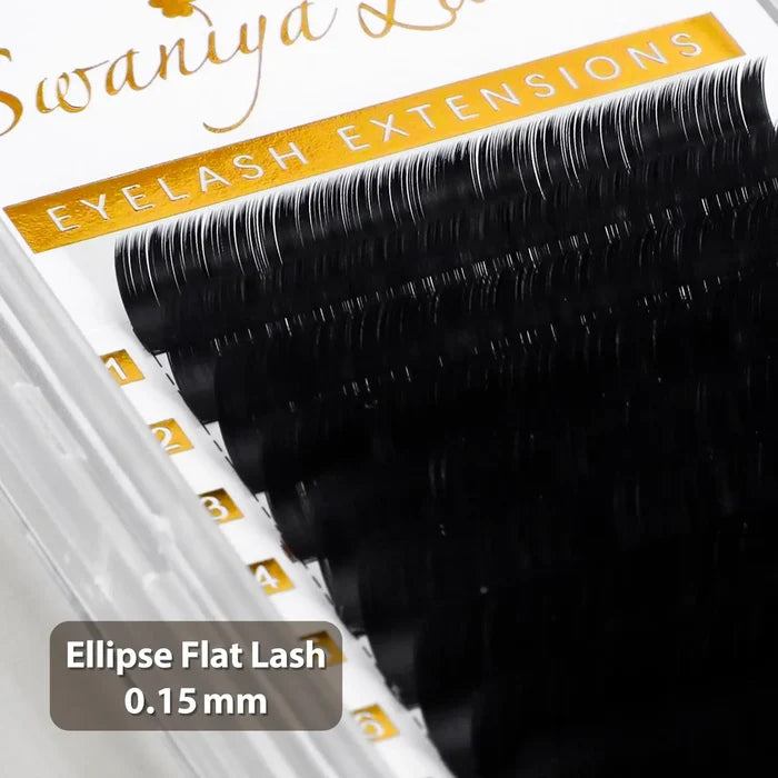 Ellipse Flat Lash Extensions 0.15mm| Swaniya Lashes