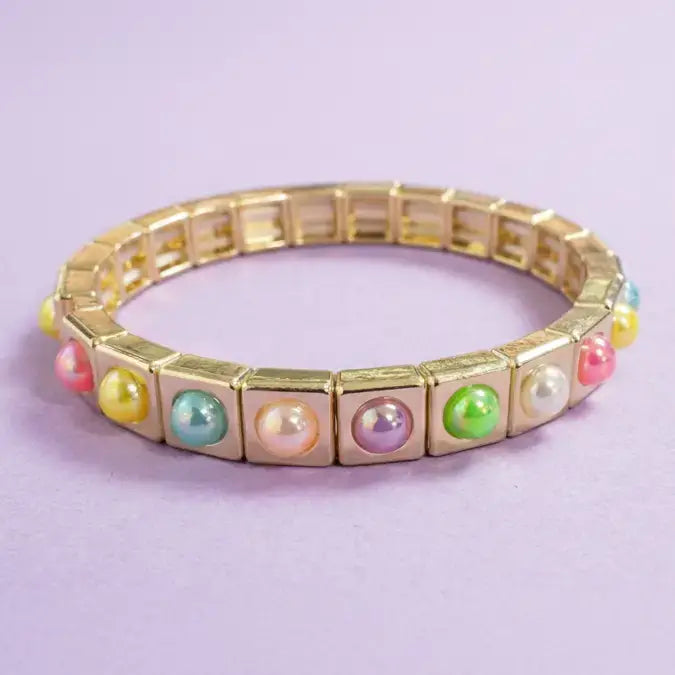 Enamel Stretch Bracelet - Small Gems - Maeve - Asst Colors