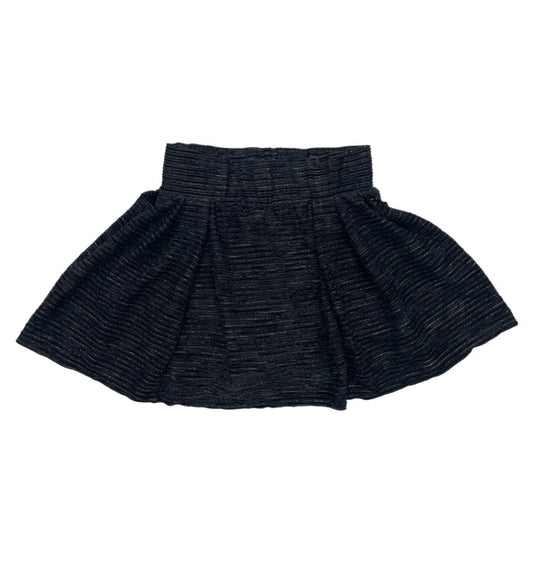 Erge Black Metallic Rib Skort