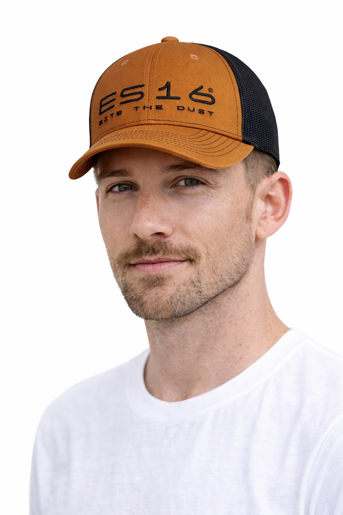 ES16 Cap Caramel + Black Mesh