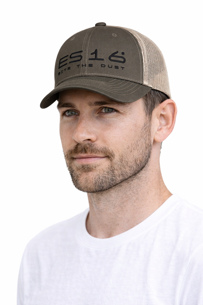 ES16 Cap Olive + beige mesh