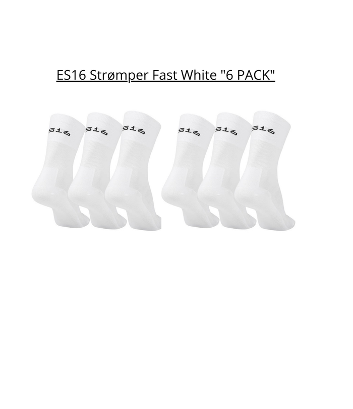 ES16 Strømper Fast White "6 PACK"