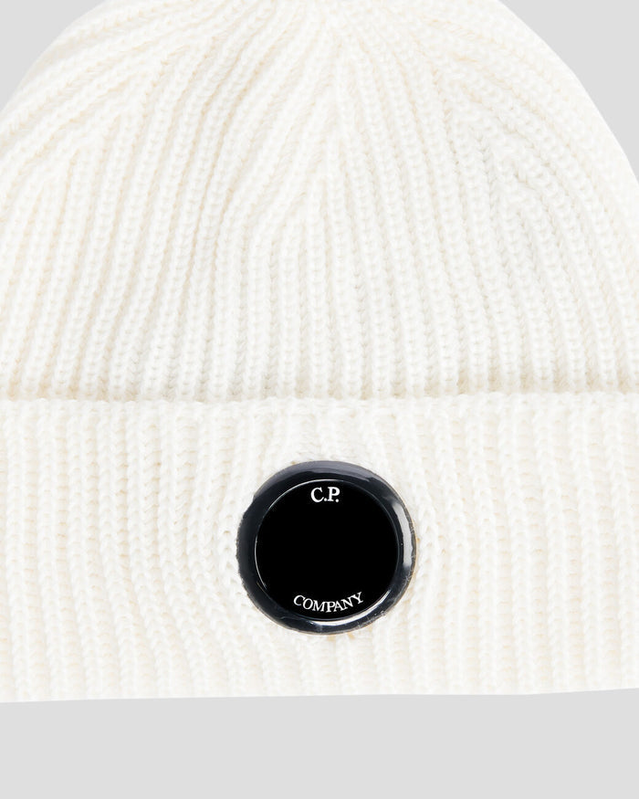 Extra Fine Merino Wool Beanie White